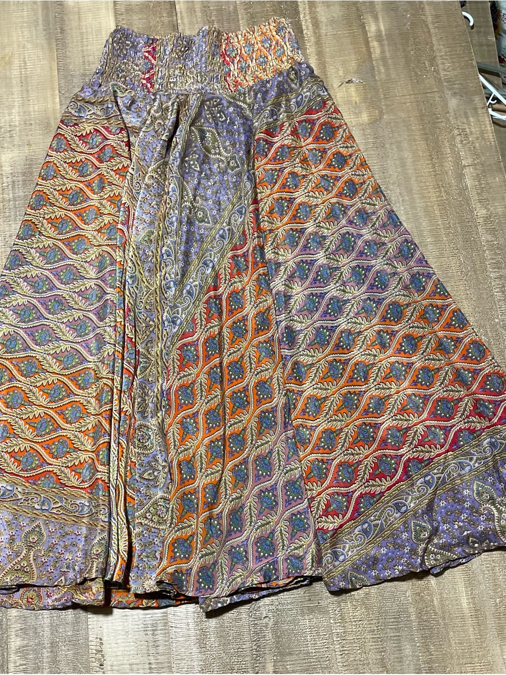 Dolma Bohemian Multicolor Printed Maxi Skirt - Picture 2 of 5